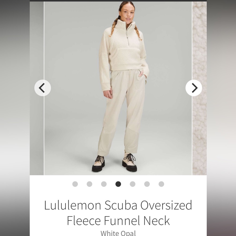 Scuba Oversize Fleece Scuba Funnel Neck White Opal Size XS/S